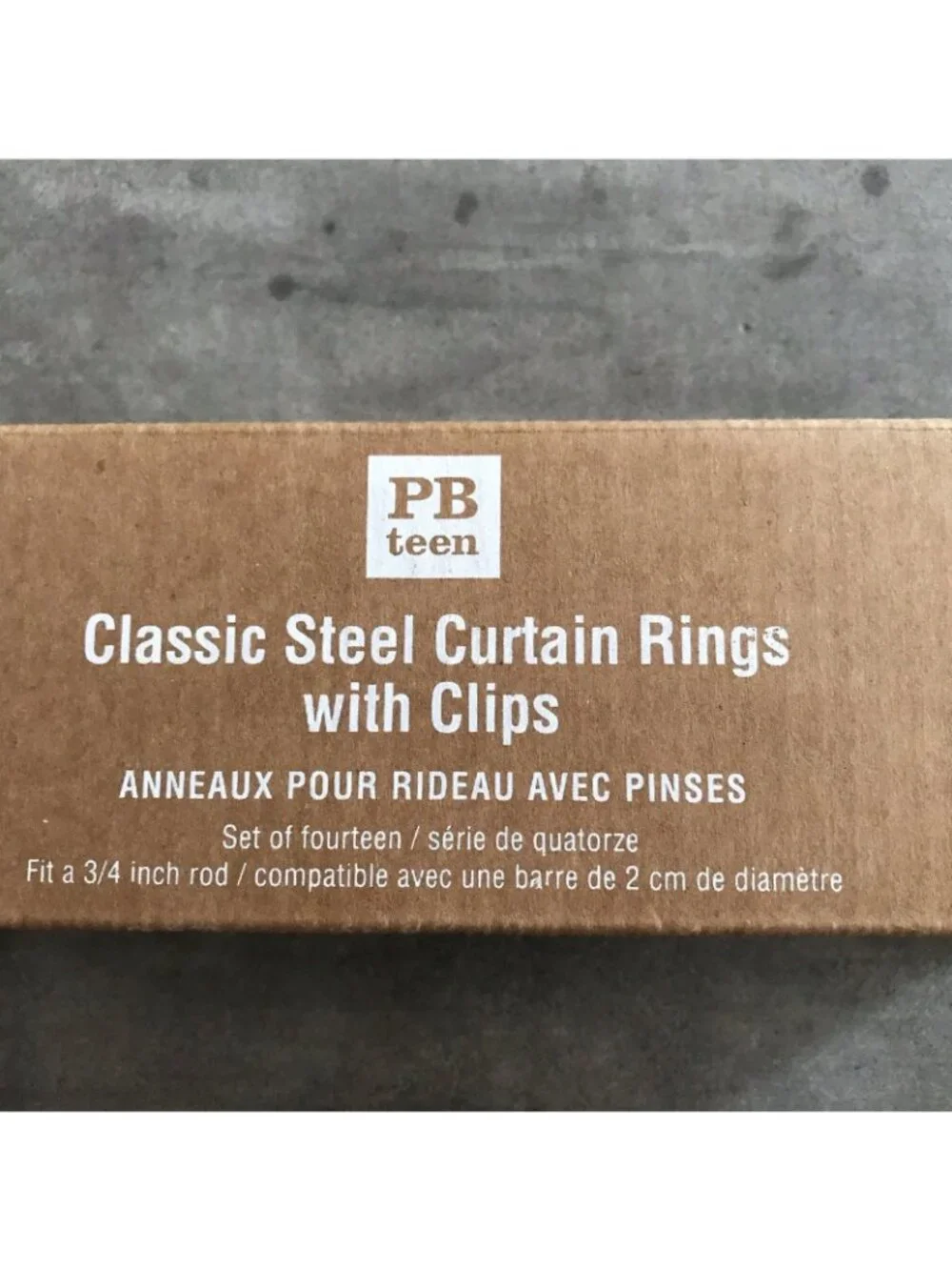 Pottery Barn Teen Classic Steel Curtain Rings Clips Silver Window Hardware Lot